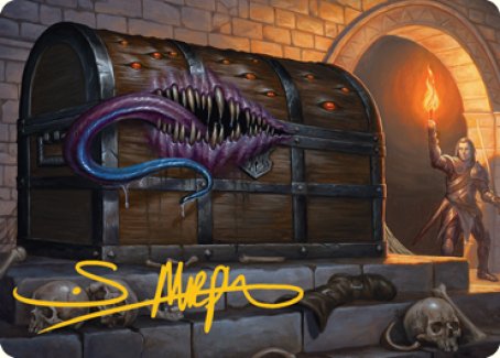 Mimic Art Card (Gold-Stamped Signature) [Dungeons & Dragons: Adventures in the Forgotten Realms Art Series] | Gam3 Escape