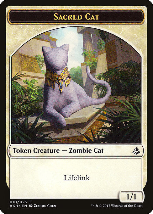 Sacred Cat Token [Amonkhet Tokens] | Gam3 Escape