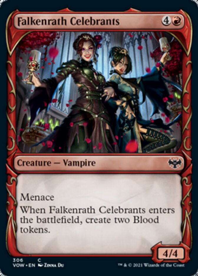 Falkenrath Celebrants (Showcase Fang Frame) [Innistrad: Crimson Vow] | Gam3 Escape