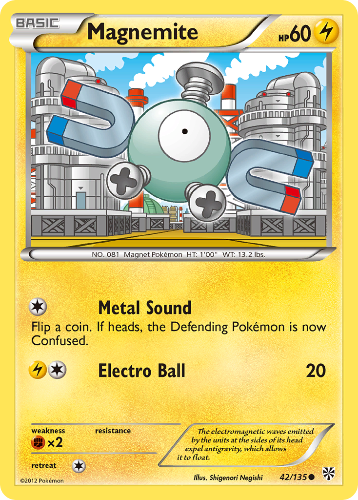 Magnemite (42/135) [Black & White: Plasma Storm] | Gam3 Escape