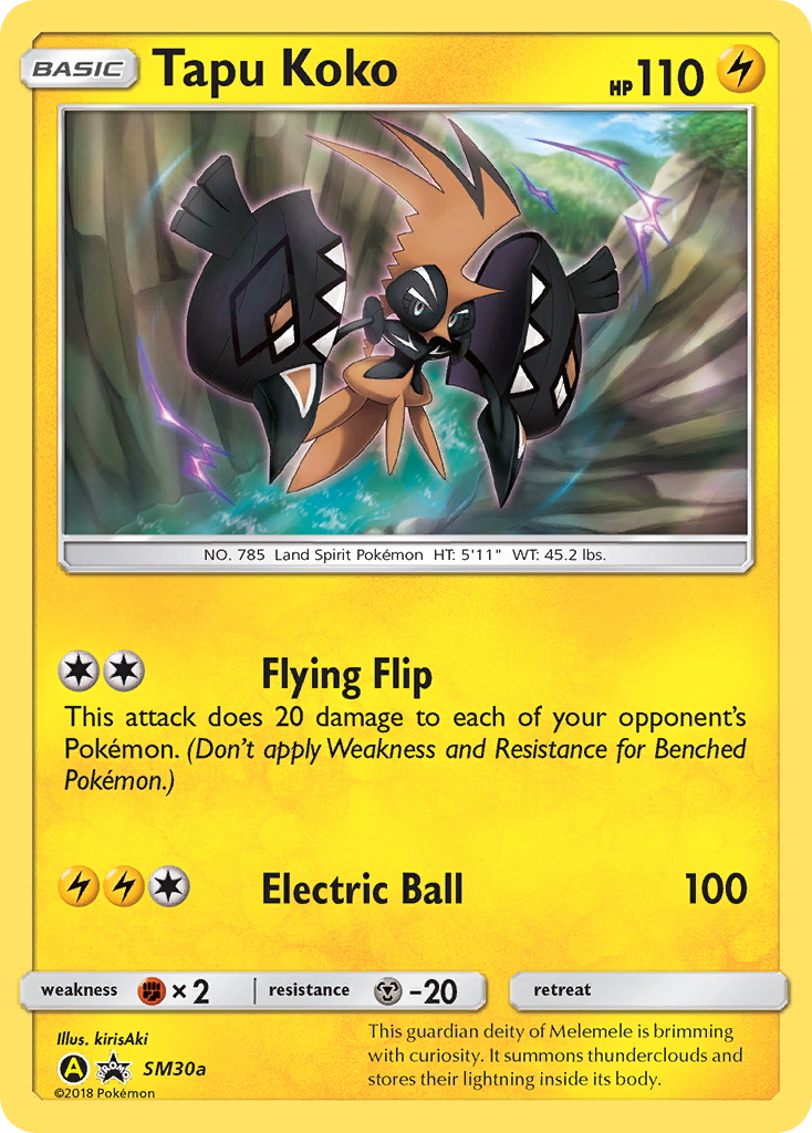 Tapu Koko (SM30a) [Sun & Moon: Black Star Promos] | Gam3 Escape