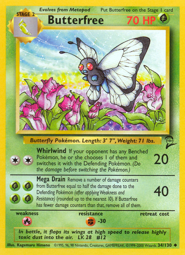 Butterfree (34/130) [Base Set 2] | Gam3 Escape