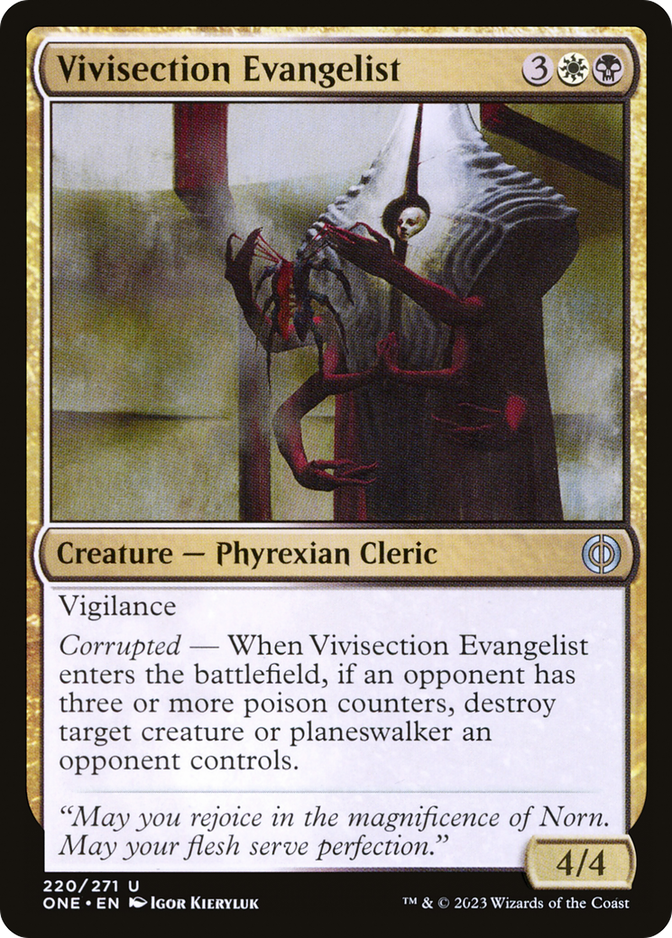 Vivisection Evangelist [Phyrexia: All Will Be One] | Gam3 Escape