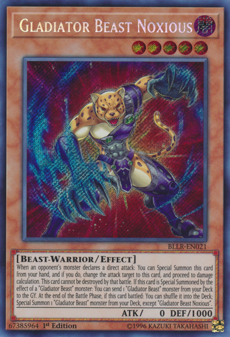 Gladiator Beast Noxious [BLLR-EN021] Secret Rare | Gam3 Escape