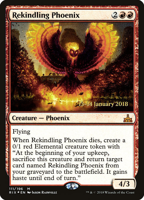 Rekindling Phoenix [Rivals of Ixalan Promos] | Gam3 Escape