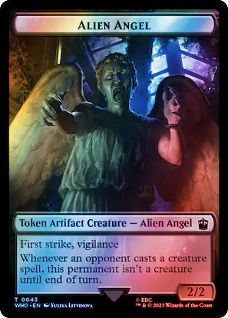 Alien Angel // Clue (0053) Double-Sided Token (Surge Foil) [Doctor Who Tokens] | Gam3 Escape
