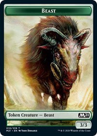 Beast // Treasure Double-sided Token [Core Set 2021 Tokens] | Gam3 Escape