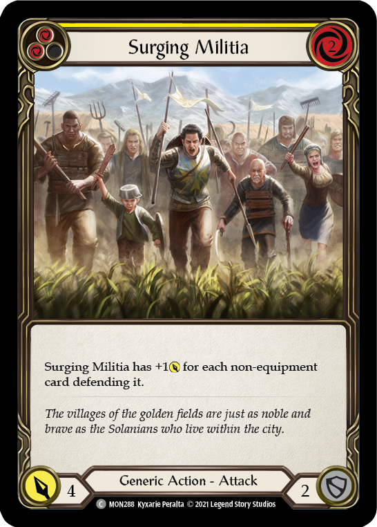 Surging Militia (Yellow) [MON288] 1st Edition Normal | Gam3 Escape