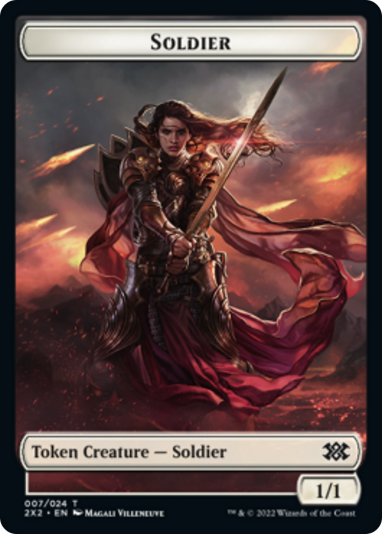 Drake // Soldier Double-sided Token [Double Masters 2022 Tokens] | Gam3 Escape