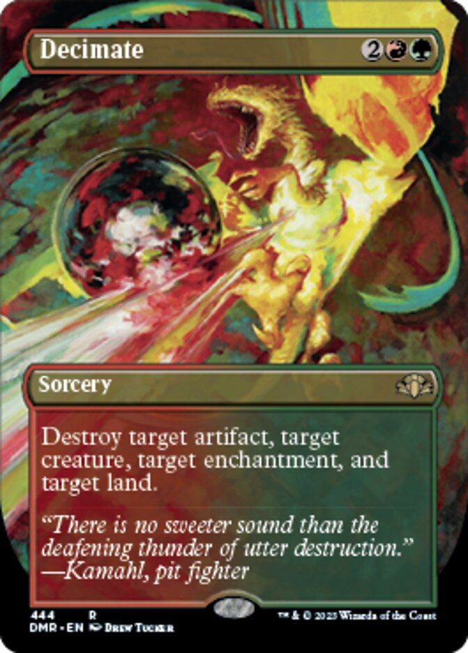 Decimate (Borderless Alternate Art) [Dominaria Remastered] | Gam3 Escape