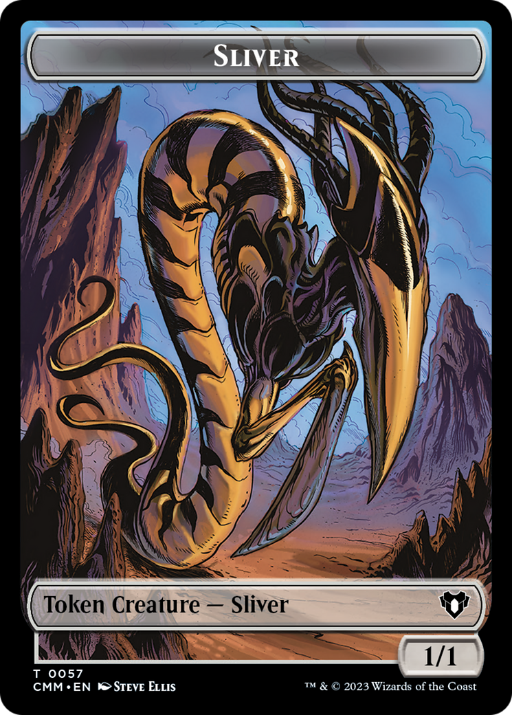 Sliver Army // Sliver Double-Sided Token [Commander Masters Tokens] | Gam3 Escape