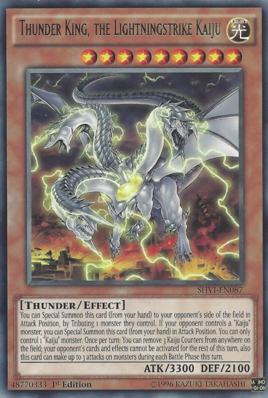 Thunder King, the Lightningstrike Kaiju [SHVI-EN087] Rare | Gam3 Escape