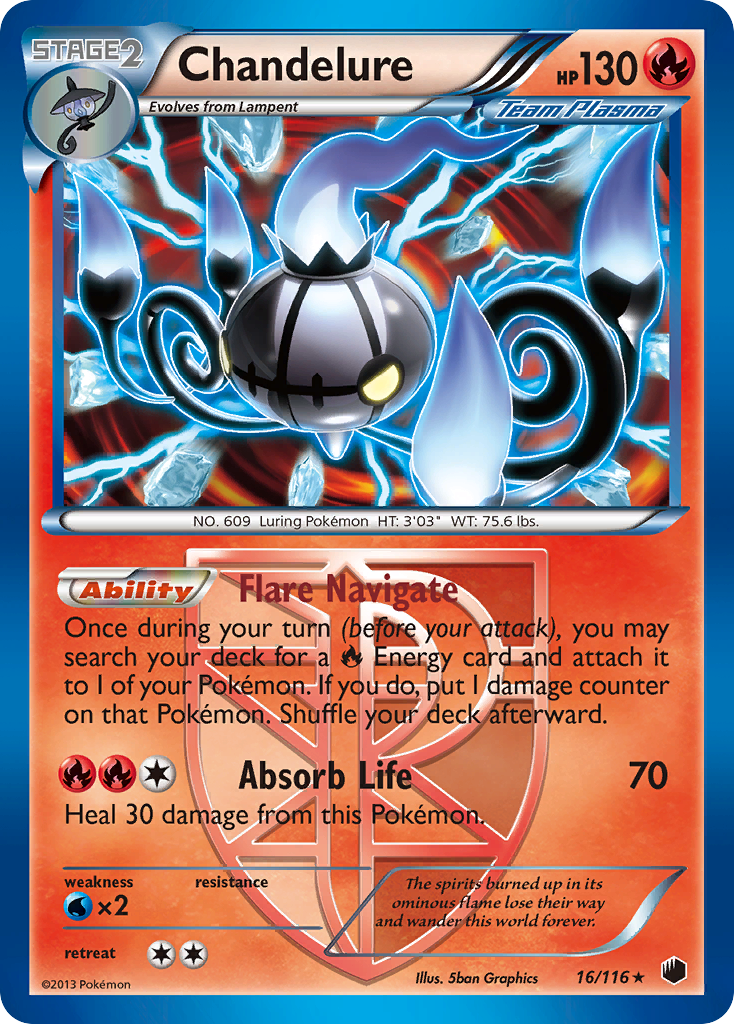 Chandelure (16/116) [Black & White: Plasma Freeze] | Gam3 Escape