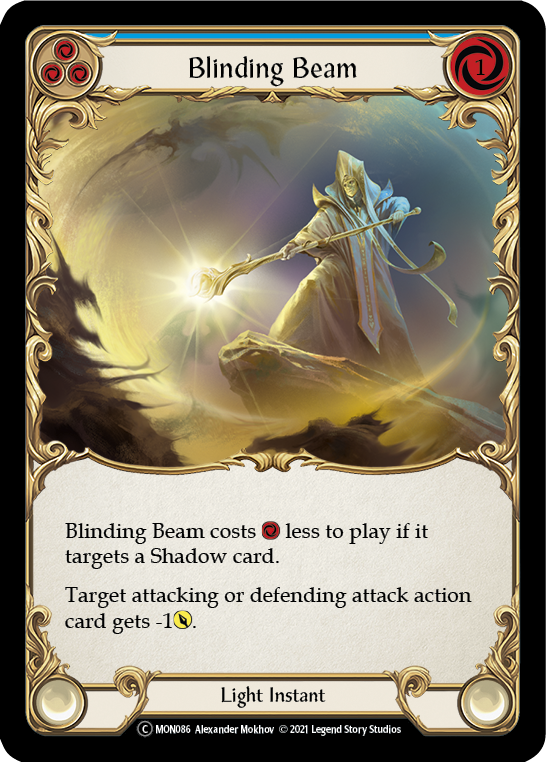 Blinding Beam (Blue) (Rainbow Foil) [U-MON086-RF] Unlimited Rainbow Foil | Gam3 Escape