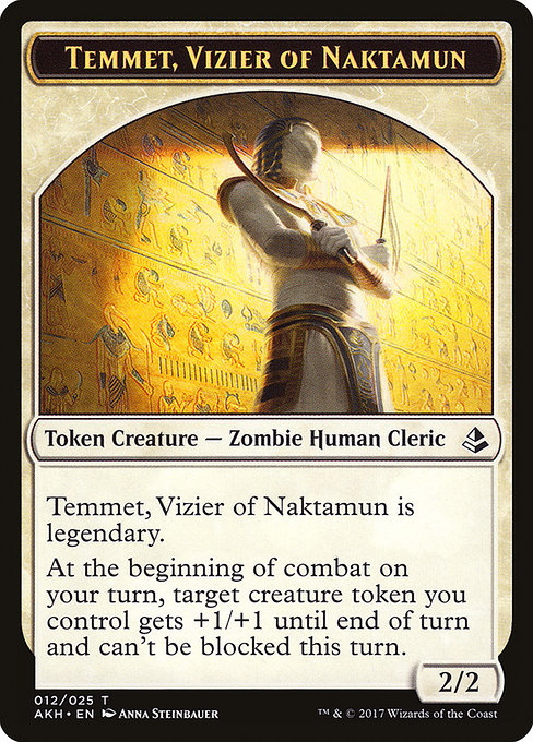 Temmet, Vizier of Naktamun Token [Amonkhet Tokens] | Gam3 Escape