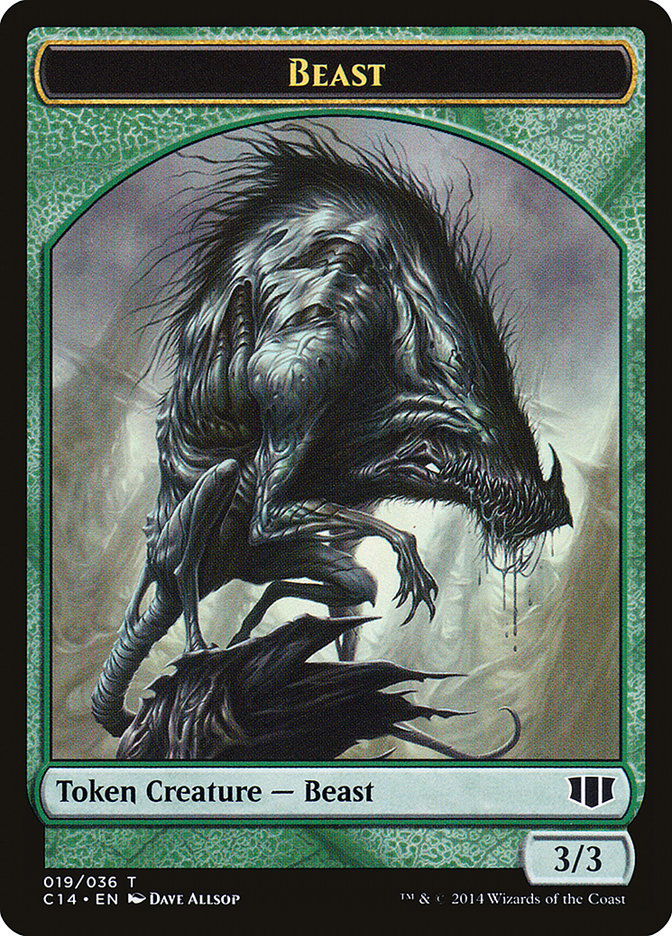 Elemental // Beast (019/036) Double-sided Token [Commander 2014 Tokens] | Gam3 Escape