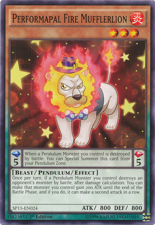 Performapal Fire Mufflerlion [SP15-EN024] Common | Gam3 Escape