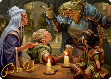 You Meet in a Tavern Art Card (Gold-Stamped Signature) [Dungeons & Dragons: Adventures in the Forgotten Realms Art Series] | Gam3 Escape