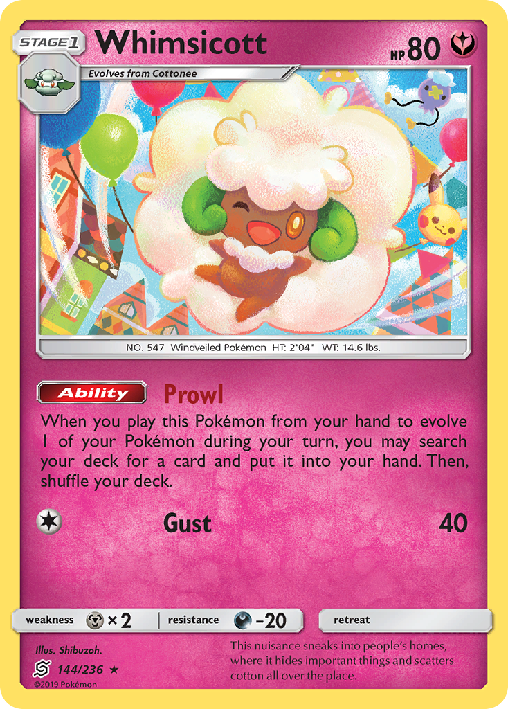 Whimsicott (144/236) [Sun & Moon: Unified Minds] | Gam3 Escape