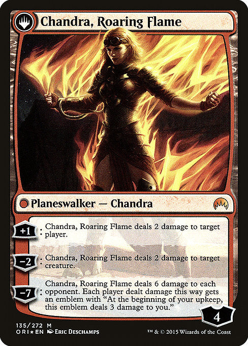 Chandra, Fire of Kaladesh // Chandra, Roaring Flame [Magic Origins Promos] | Gam3 Escape