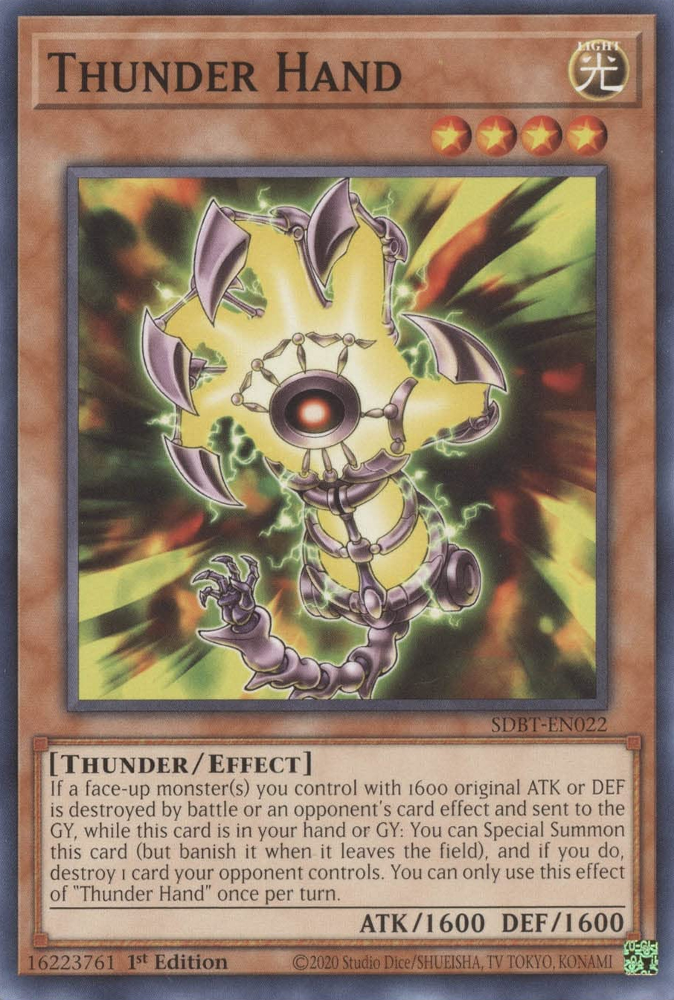 Thunder Hand [SDBT-EN022] Common | Gam3 Escape