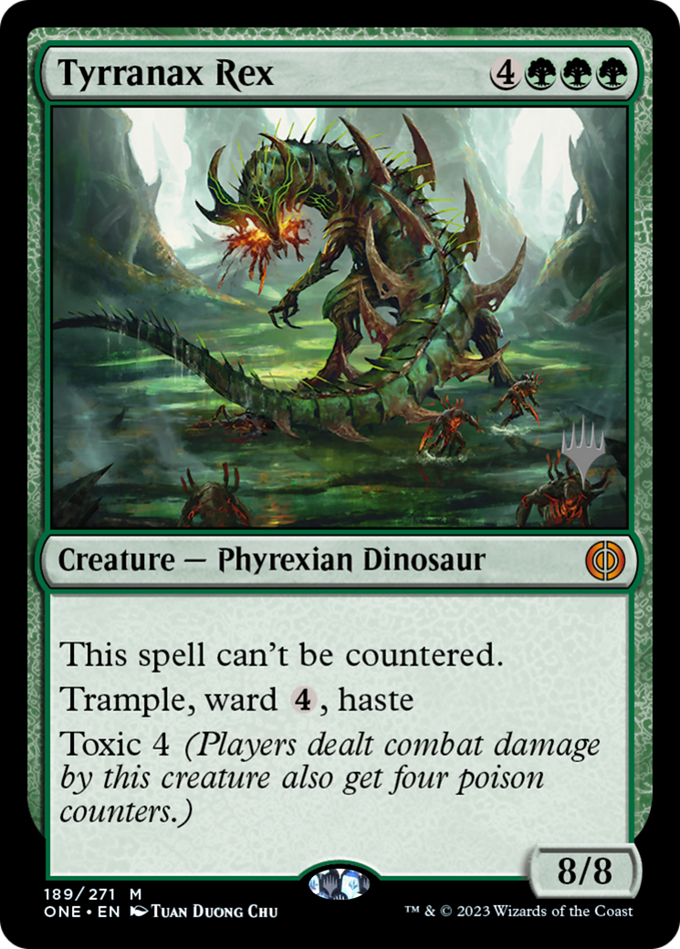 Tyrranax Rex (Promo Pack) [Phyrexia: All Will Be One Promos] | Gam3 Escape