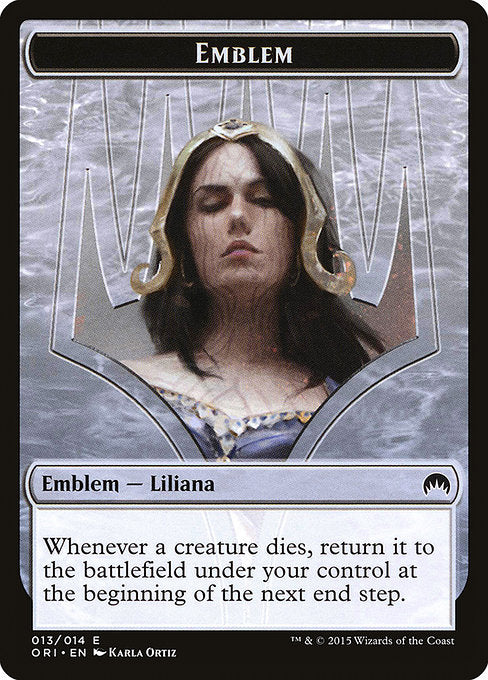 Liliana, Defiant Necromancer Emblem [Magic Origins Tokens] | Gam3 Escape