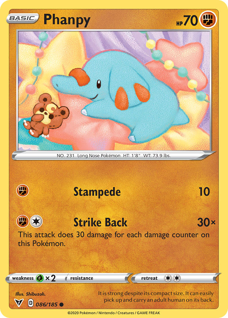 Phanpy (086/185) [Sword & Shield: Vivid Voltage] | Gam3 Escape