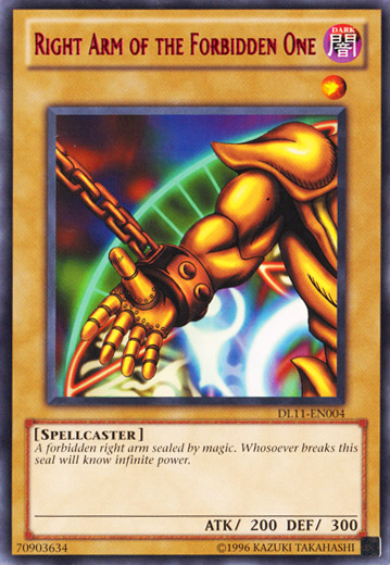 Right Arm of the Forbidden One (Red) [DL11-EN004] Rare | Gam3 Escape