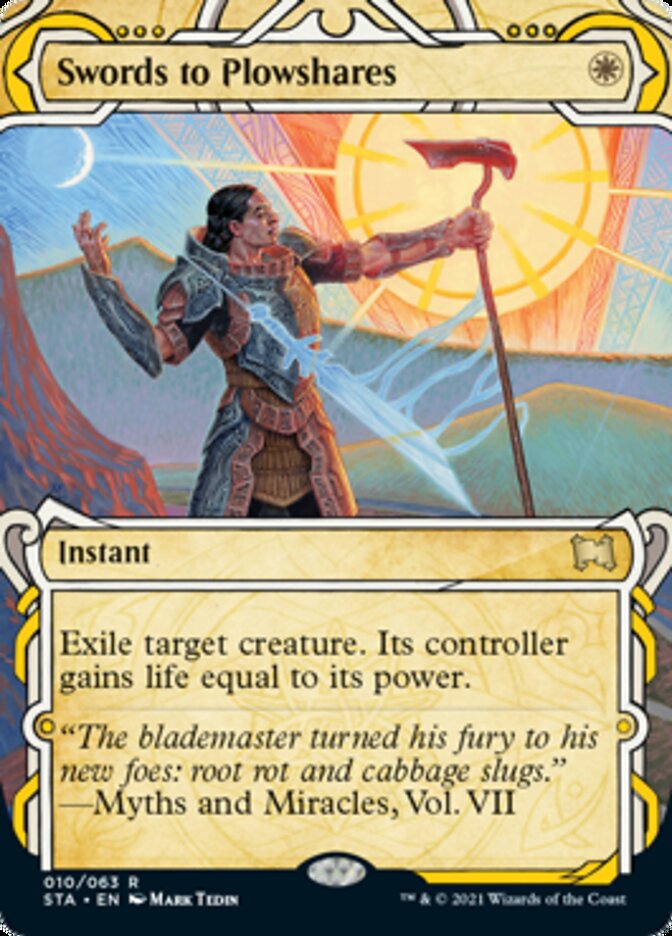 Swords to Plowshares (Etched Foil) [Strixhaven Mystical Archive] | Gam3 Escape