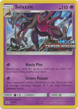 Salazzle (SM73) (Staff Prerelease Promo) [Sun & Moon: Black Star Promos] | Gam3 Escape