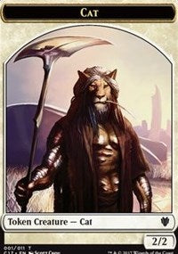 Cat (001) // Cat Warrior (008) Double-sided Token [Commander 2017] | Gam3 Escape