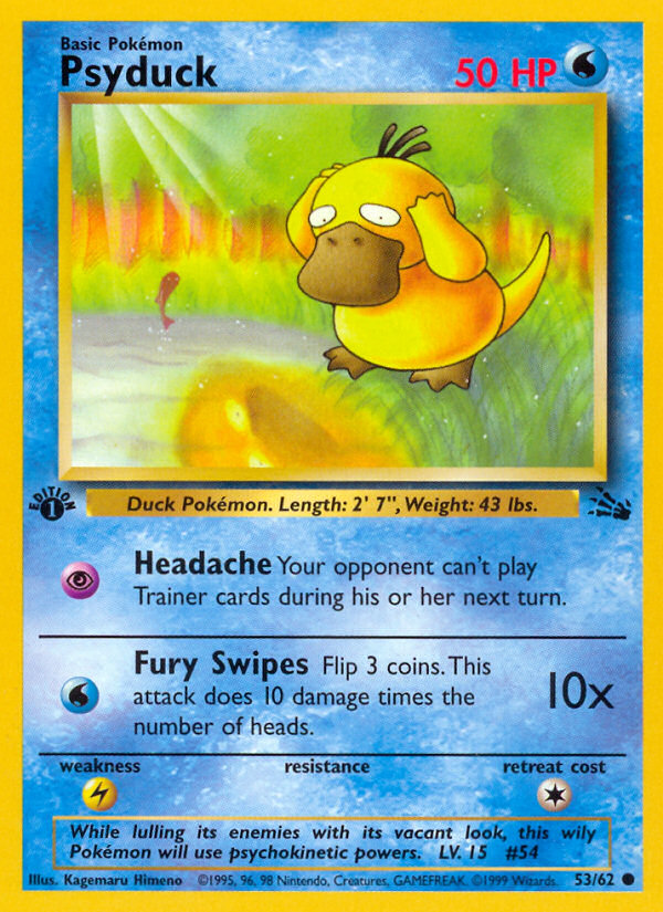 Psyduck (53/62) [Fossil 1st Edition] | Gam3 Escape