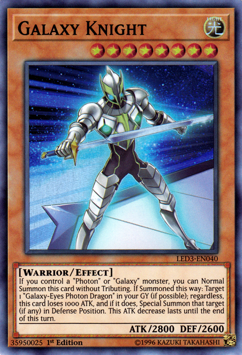 Galaxy Knight [LED3-EN040] Super Rare | Gam3 Escape