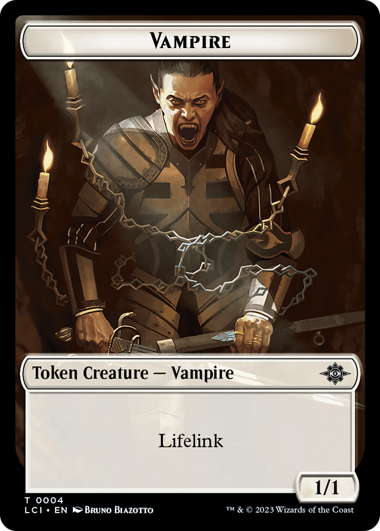 Emblem - Sorin, Lord of Innistrad // Vampire (0004) Double-Sided Token [The Lost Caverns of Ixalan Commander Tokens] | Gam3 Escape