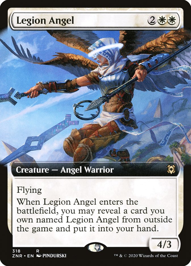Legion Angel (Extended Art) [Zendikar Rising] | Gam3 Escape