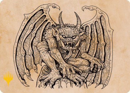 Cloister Gargoyle (Showcase) Art Card (Gold-Stamped Signature) [Dungeons & Dragons: Adventures in the Forgotten Realms Art Series] | Gam3 Escape