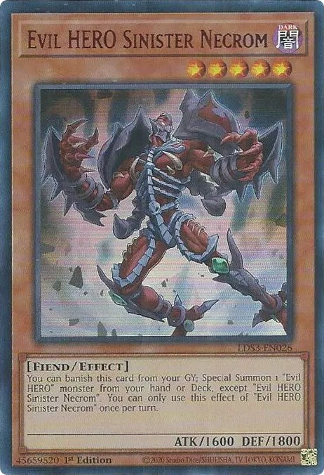 Evil HERO Sinister Necrom (Red) [LDS3-EN026] Ultra Rare | Gam3 Escape