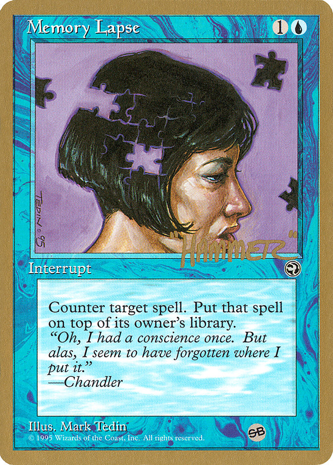 Memory Lapse (Jigsaw) (Shawn "Hammer" Regnier) (SB) [Pro Tour Collector Set] | Gam3 Escape