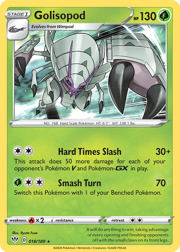 Golisopod (018/189) [Sword & Shield: Darkness Ablaze] | Gam3 Escape