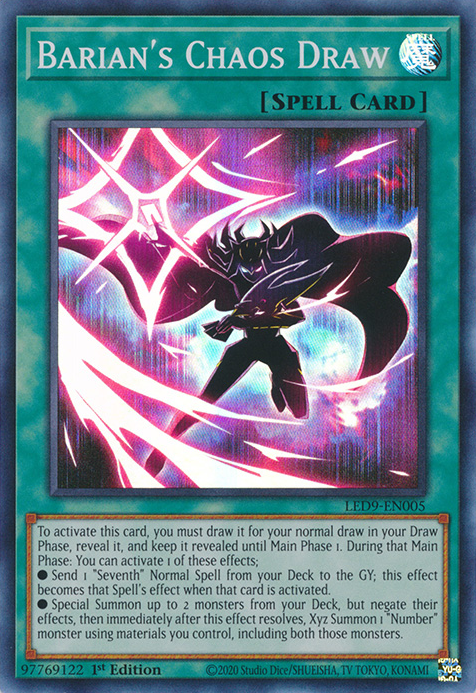 Barian's Chaos Draw [LED9-EN005] Super Rare | Gam3 Escape