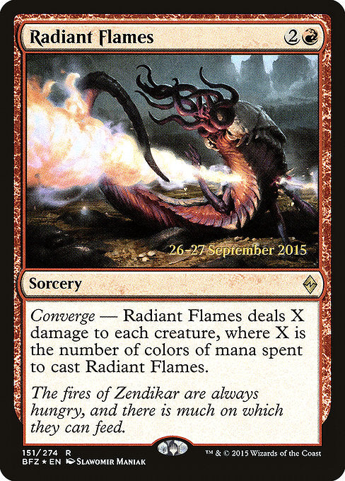 Radiant Flames [Battle for Zendikar Promos] | Gam3 Escape