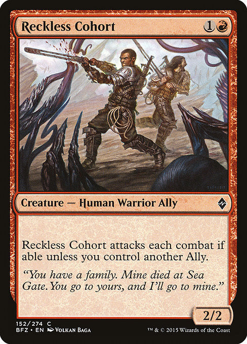 Reckless Cohort [Battle for Zendikar] | Gam3 Escape