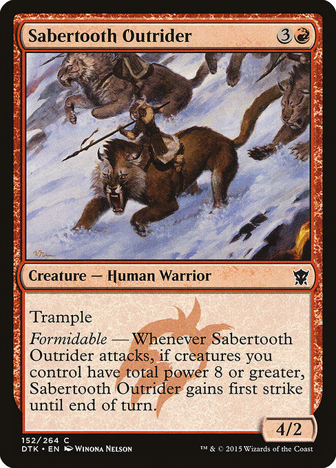 Sabertooth Outrider [Dragons of Tarkir] | Gam3 Escape