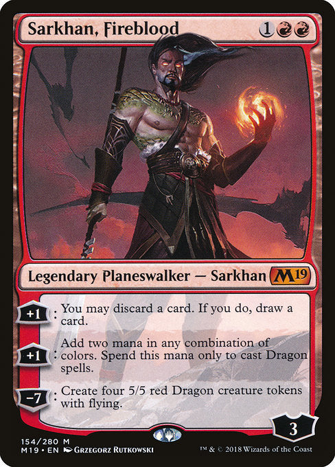 Sarkhan, Fireblood [Core Set 2019] | Gam3 Escape