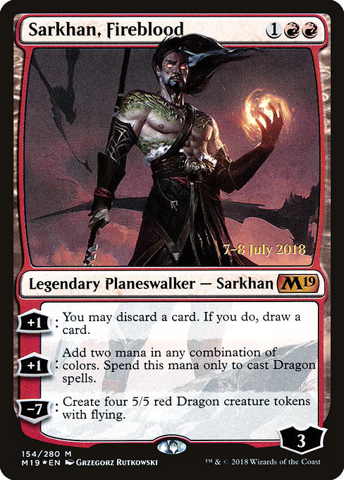 Sarkhan, Fireblood [Core Set 2019 Promos] | Gam3 Escape