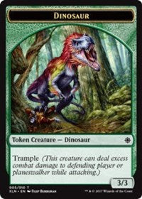 Dinosaur // Treasure (009) Double-sided Token [Ixalan] | Gam3 Escape