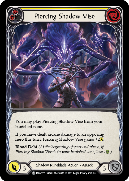 Piercing Shadow Vise (Yellow) (Rainbow Foil) [MON172-RF] 1st Edition Rainbow Foil | Gam3 Escape