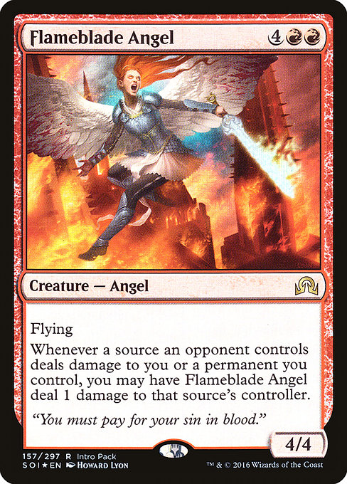 Flameblade Angel [Shadows over Innistrad Promos] | Gam3 Escape