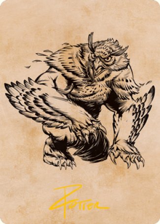 Owlbear (Showcase) Art Card (Gold-Stamped Signature) [Dungeons & Dragons: Adventures in the Forgotten Realms Art Series] | Gam3 Escape